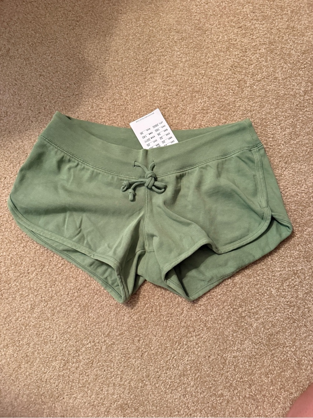 Brandy Melville Olive Green Drawstring Athletic Shorts